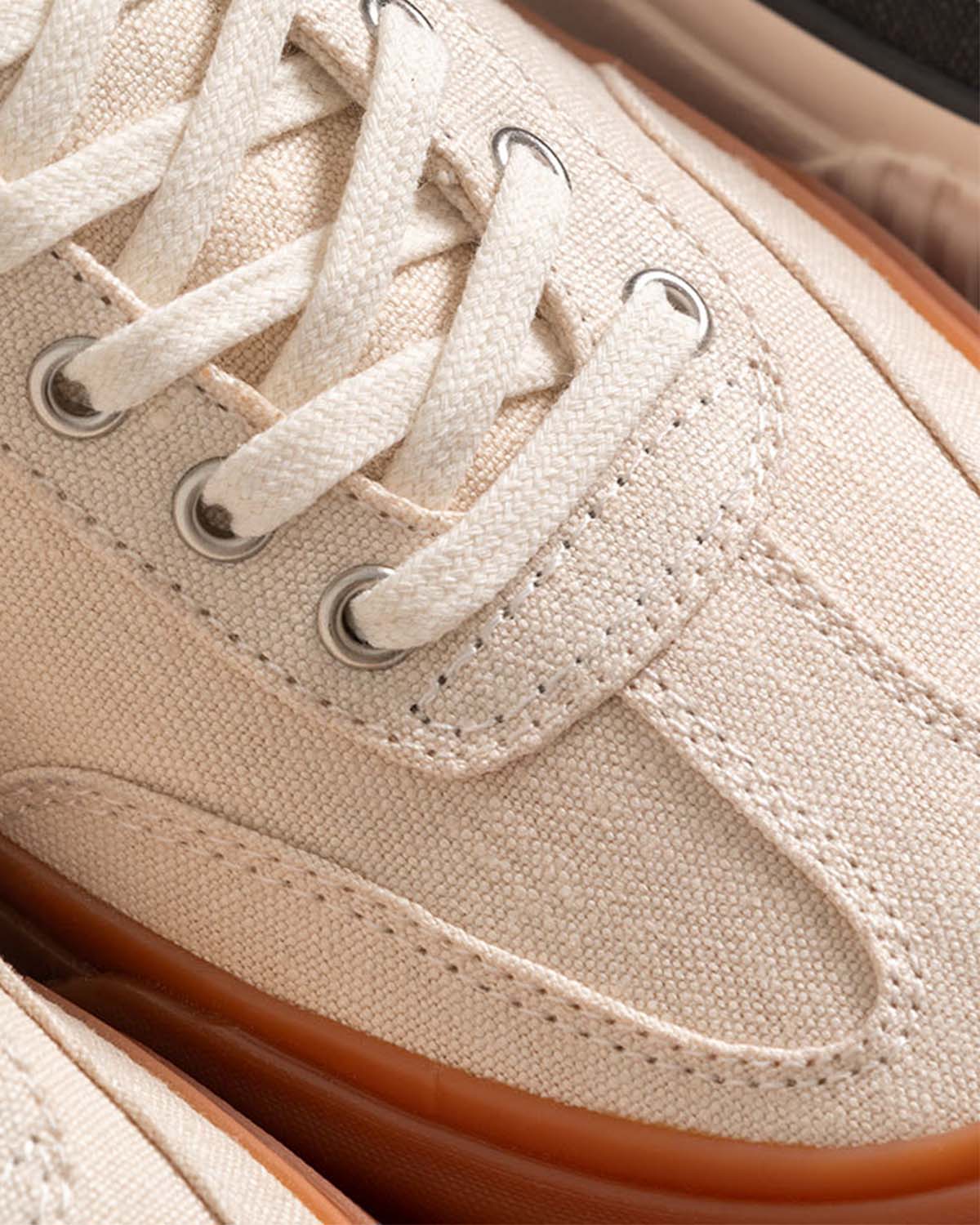 Close-up of hemp canvas